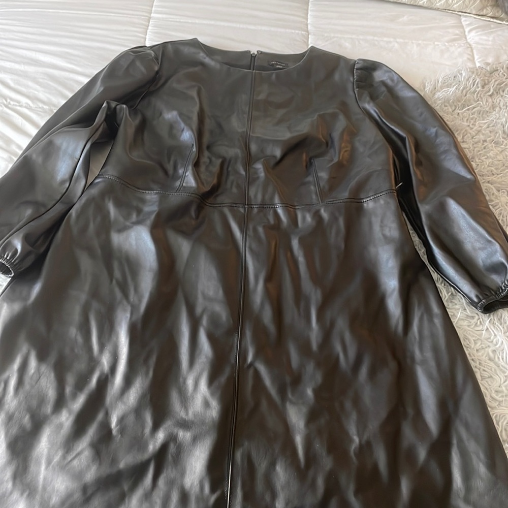 Ann Taylor Faux Leather dress